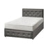 Bed Frame with Mattress King Single Gas Lift Grey Fabric