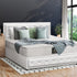 Bed Frame with Mattress Set Double Size Gas Lift White