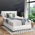 Bed Frame with Mattress King Single Gas Lift White