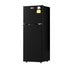 Devanti 122L Two Door Bar Fridge Mini Fridge with Freezer Black