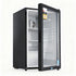 105L Bar Fridge Glass Door Mini Fridge Countertop Cooler Black