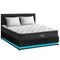 Gas‑Lift Storage Bed Frame with LED Lights & Pocket Spring Mattress – King