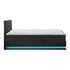 Oikiture Bed Frame with Mattress Queen Size LED Gas Lift Black LAYZ