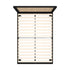 Bed Frame Double Size Real Rattan Headboard Black