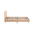 Wooden Bed Frame Double Size Rattan Headboard