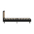 Bed Frame King Single Real Rattan Headboard Black