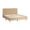 Wooden Bed Frame Queen Size Rattan Headboard