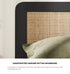 Wooden Bed Frame – Rattan Headboard, 13mm Slats, Black, Single