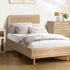 Wooden Bed Frame Single Size Rattan Headboard