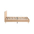 Wooden Bed Frame Single Size Rattan Headboard