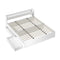 Oikiture King Bed Frame White – Storage Drawers, USB Ports & Headboard Shelf