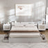 Oikiture Bed Frame King Size with 2 Drawers Charging Ports White