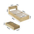 Wooden Bed Frame Single Size with Charging Ports & 2 Drawers