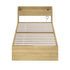 Oikiture Single Size Bed Frame with Charging Ports & 2 Drawers