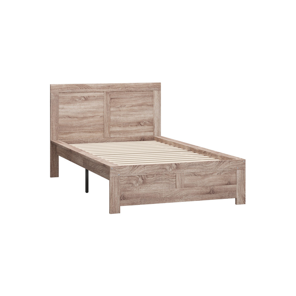 Wooden Bed Frame King Single Contemporary Light Oak