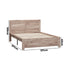 Wooden Bed Frame King Single Contemporary Light Oak