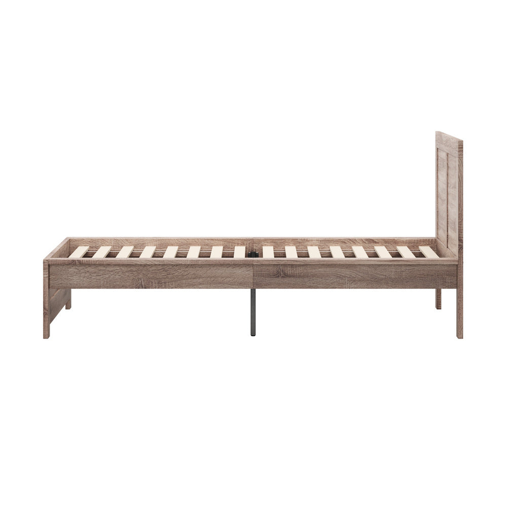 Wooden Bed Frame King Single Contemporary Light Oak