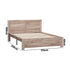 Wooden Bed Frame Queen Size Contemporary Light Oak