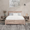 Wooden Bed Frame Queen Size Contemporary Light Oak