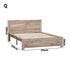 Wooden Bed Frame Queen Size Contemporary Light Oak