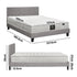 Bed Frame Double Size Wooden Platform Beds with Mattress Grey