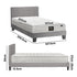 Bed Frame King Size Wooden Platform Beds with Mattress Grey