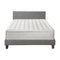Bed Frame Queen Size Wooden Platform Beds with Mattress Grey