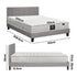 Bed Frame Queen Size Wooden Platform Beds with Mattress Grey