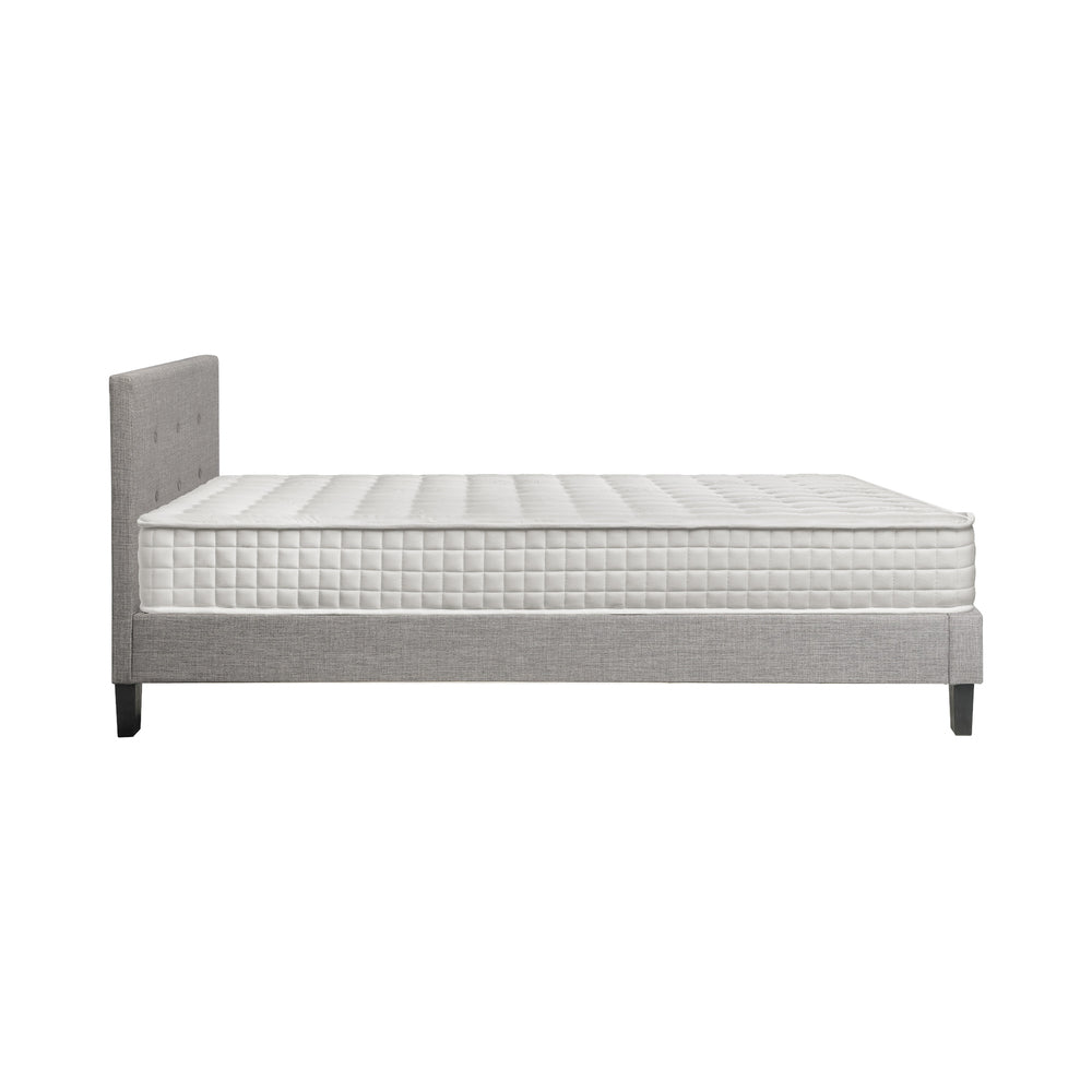 Bed Frame Single Size Wooden Platform Beds with Mattress Grey
