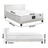 Bed Frame Double Size Wooden Beds with Mattress White