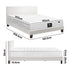 Bed Frame King Size Wooden Platform Beds with Mattress White
