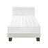 Bed Frame Single Size Wooden Beds with Mattress White