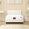 Bed Frame Single Size Wooden Beds with Mattress White