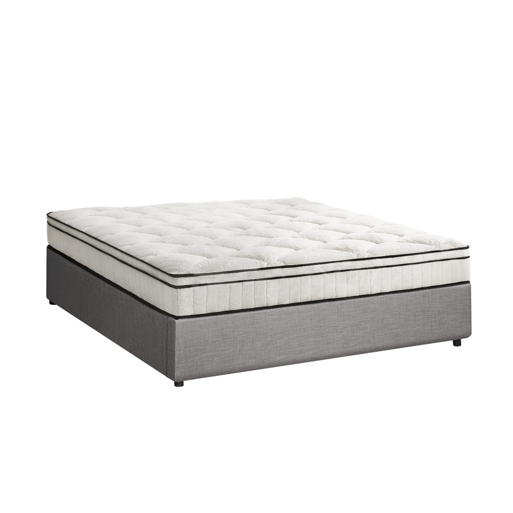 Oikiture Bed Frame Double Size Storage Platform with Mattress