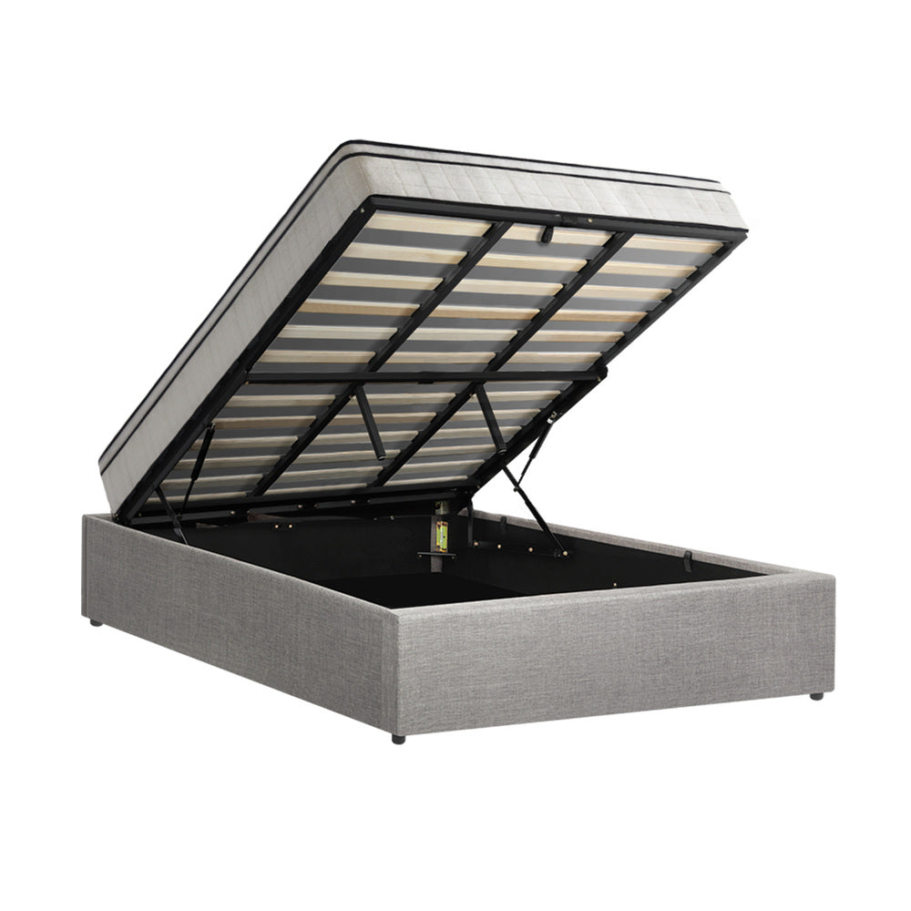 Oikiture Bed Frame King Size Storage Platform with Mattress