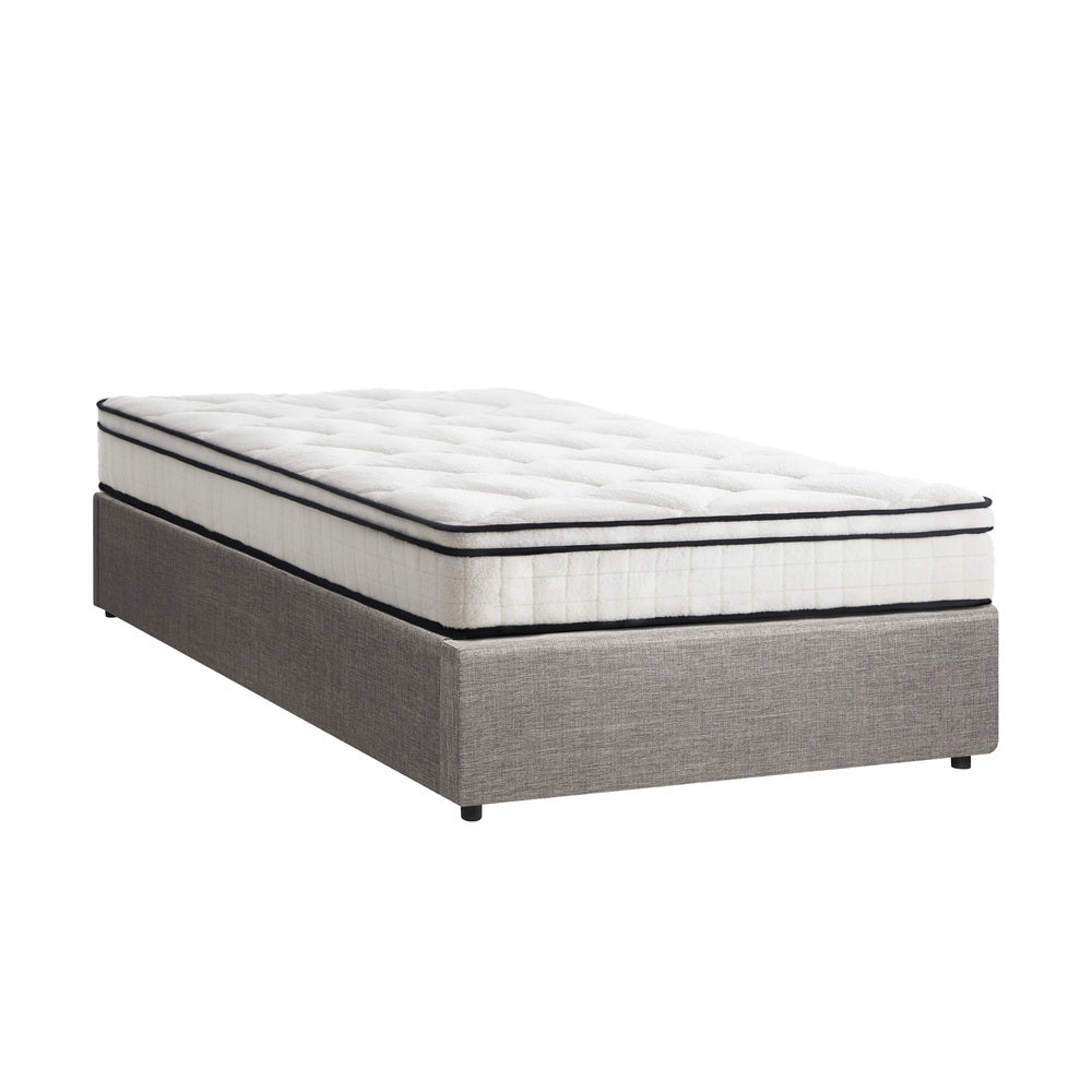 Oikiture Bed Frame King Single Size Storage Platform with Mattress