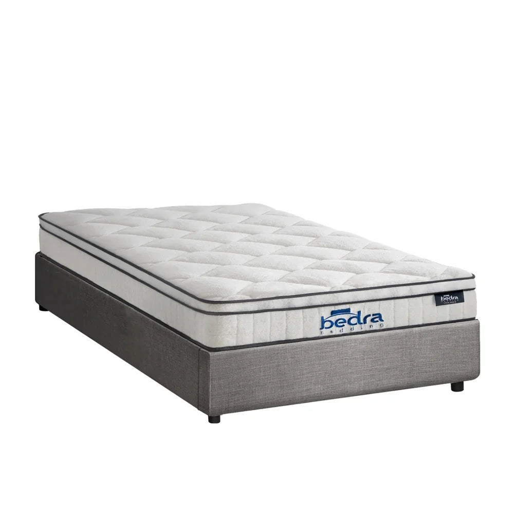 Oikiture Bed Frame Single Size Storage Platform with Mattress