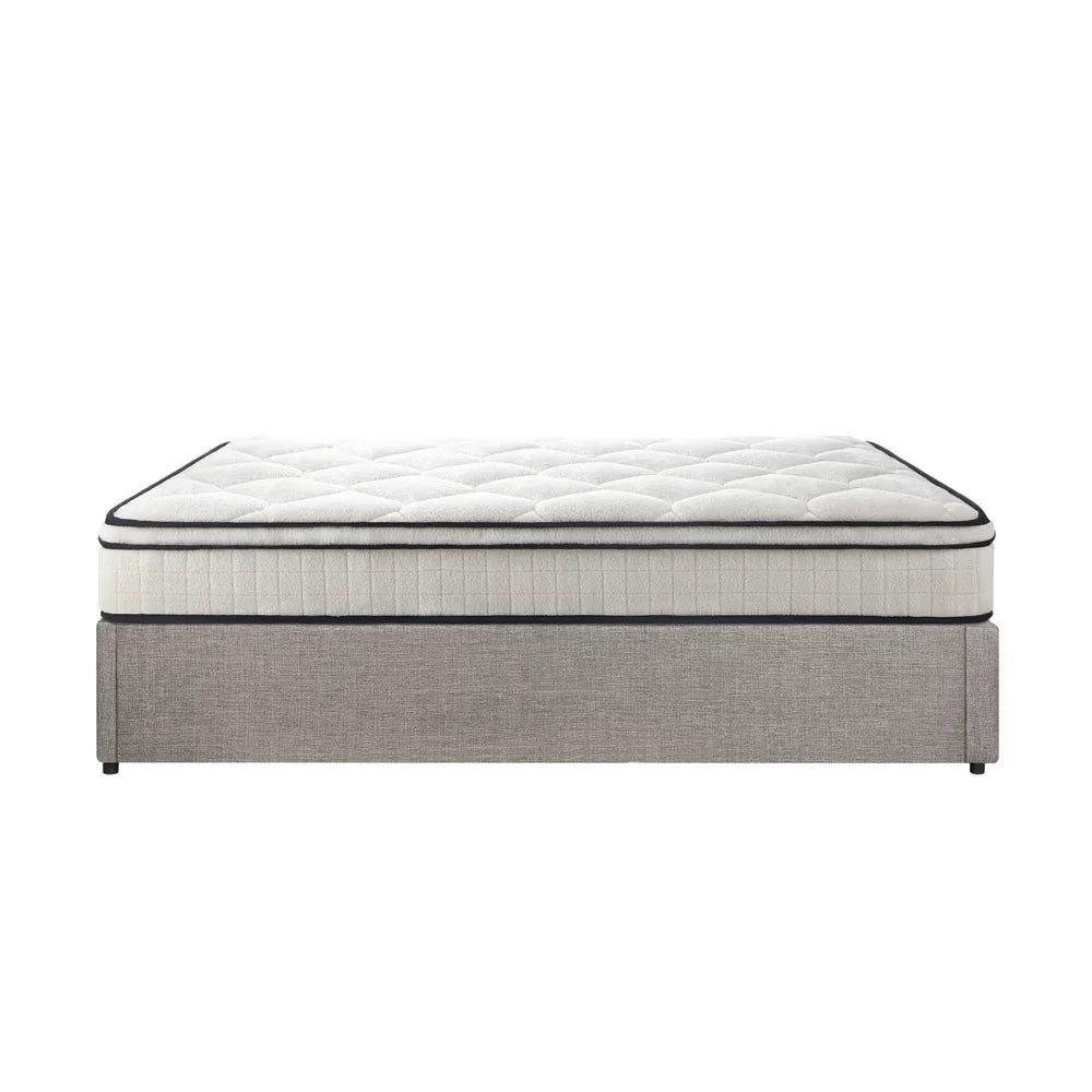 Oikiture Bed Frame Single Size Storage Platform with Mattress