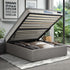 Oikiture Bed Frame Single Size Storage Platform with Mattress