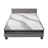 Bed Frame with Queen Size Mattress Set Grey Fabric