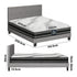 Bed Frame with Queen Size Mattress Set Grey Fabric