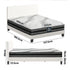 Bed Frame with Double Mattress Set Boucle Fabric White