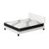 Bed Frame with Double Mattress Set Boucle Fabric White