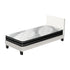 Bed Frame with King Single Mattress Set Boucle Fabric White