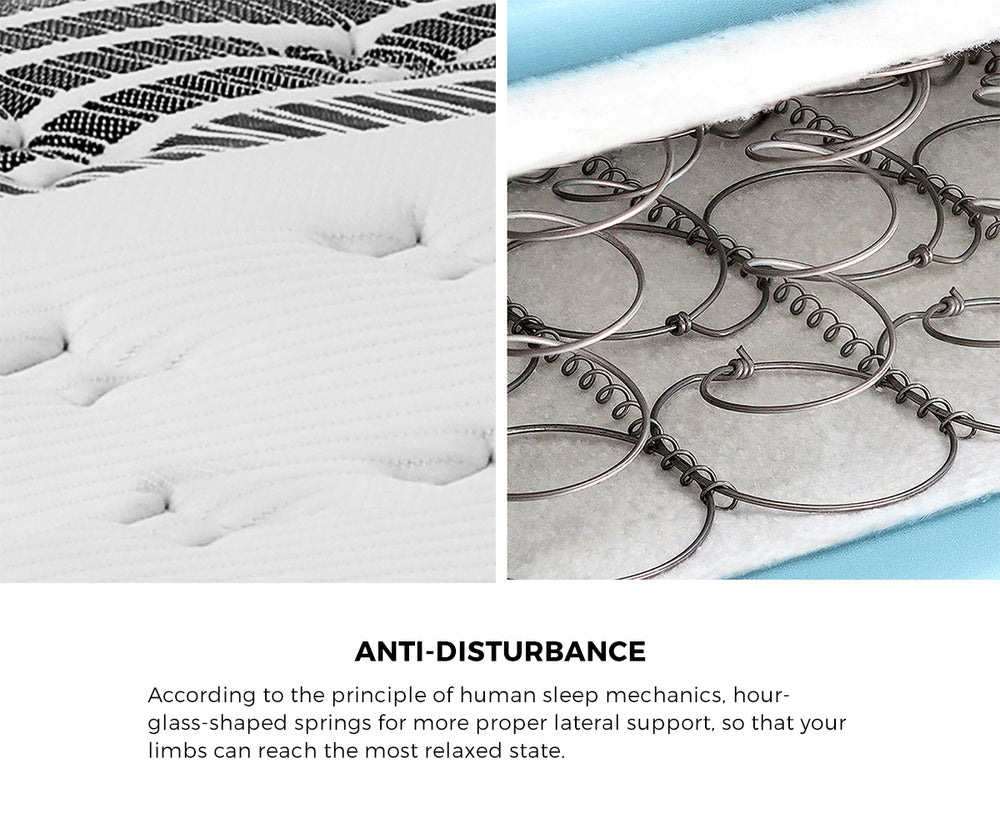 Bed Frame with King Single Mattress Set Boucle Fabric White