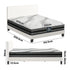 Bed Frame with Queen Size Mattress Set Boucle Fabric White