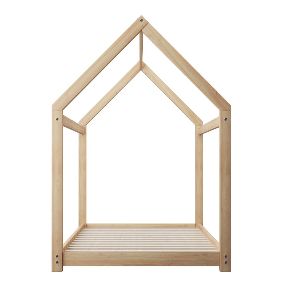 Kids Bed Frame With Single Mattress Set House Style Wooden