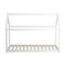 Wooden Bed Frame Single House Style White
