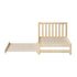 Trundle Kids Bed Frame Single Wooden Timber Dual Beds Natural