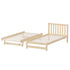 Trundle Kids Bed Frame Single Wooden Timber Dual Beds Natural